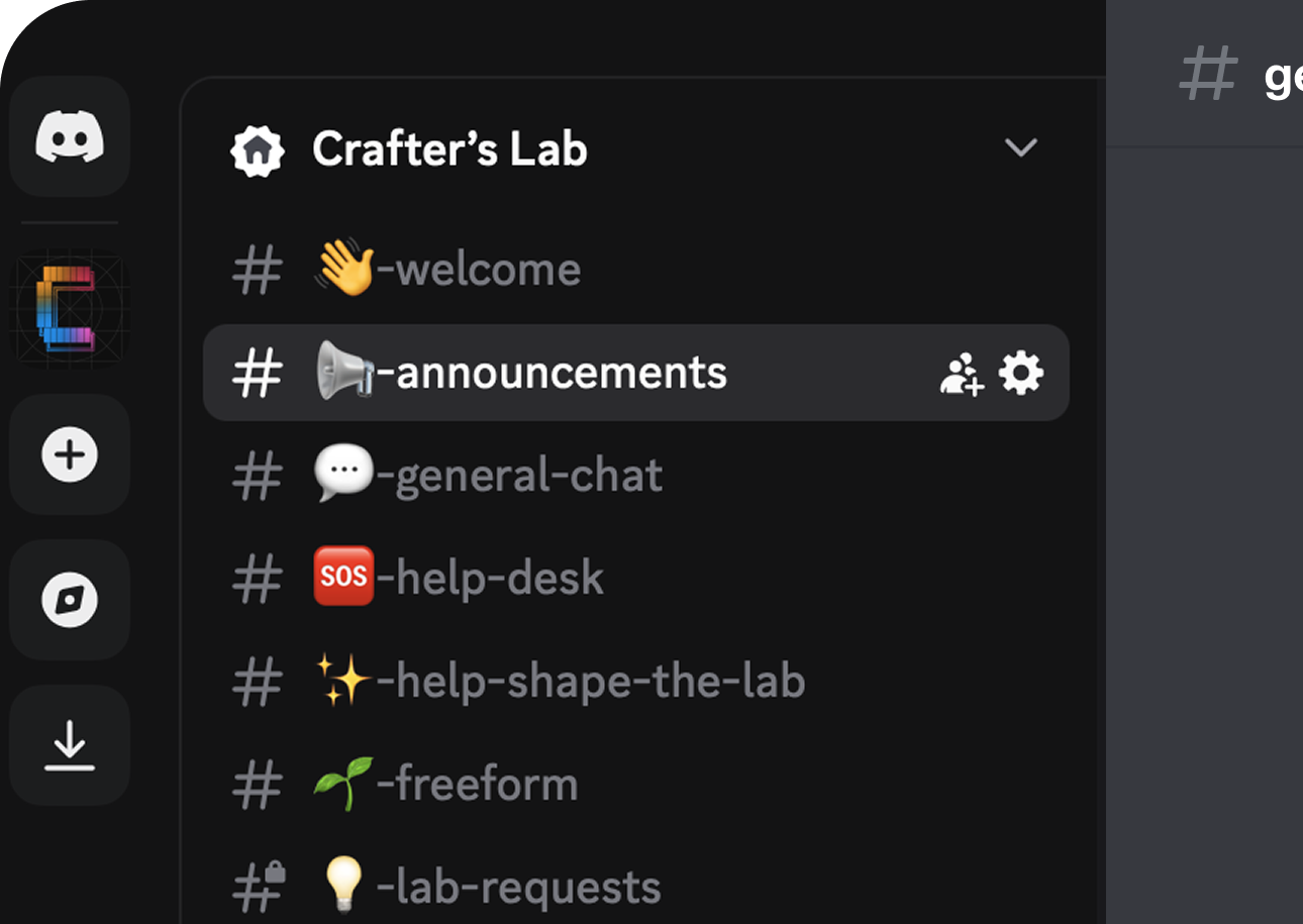 Crafter's Lab Discord community preview